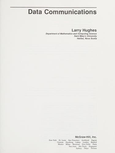 Tapa de Data communications