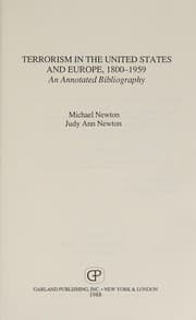 Tapa de Terrorism in the United States and Europe, 1800-1959