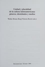 Tapa de Unidad y pluralidad de la cultura latinoamericana