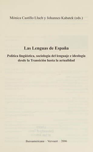 Tapa de Las lenguas de España