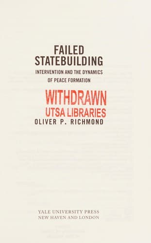 Tapa de Failed Statebuilding