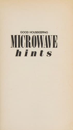 Tapa de Good Housekeeping microwave hints
