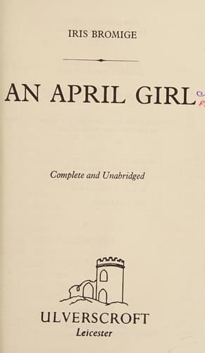 Tapa de An April Girl