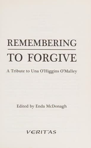 Tapa de Remembering to forgive