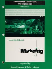 Tapa de Grademaker study guide and workbook, Marketing