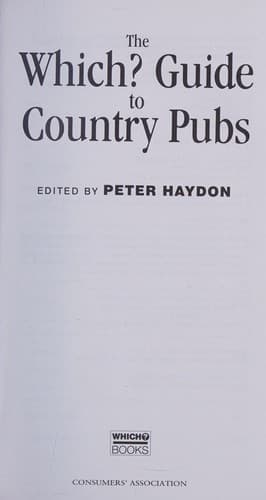 Tapa de The Which? guide to country pubs