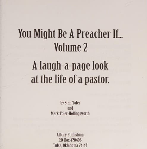 Tapa de You might be a preacher if--