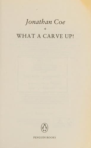Tapa de What a Carve Up!
