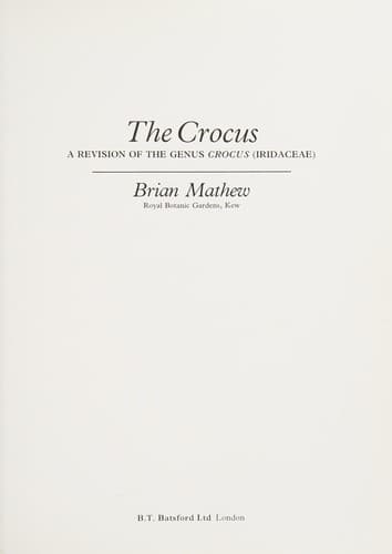 Tapa de The crocus