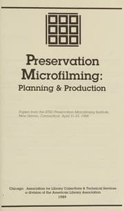 Tapa de Preservation microfilming