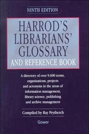 Tapa de Harrod's Librarians' Glossary and Reference Book