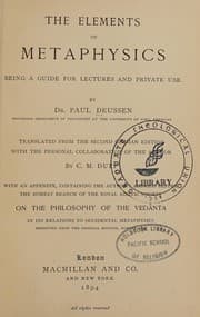 Tapa de The elements of metaphysics