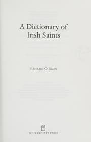 Tapa de A dictionary of Irish saints
