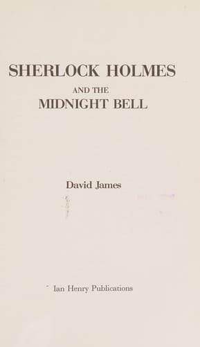 Tapa de Sherlock Holmes & the Midnight Bell