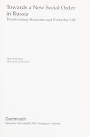 Tapa de Towards a new social order in Russia