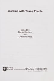 Tapa de WORKING WITH YOUNG PEOPLE; ED. BY ROGER HARRISON