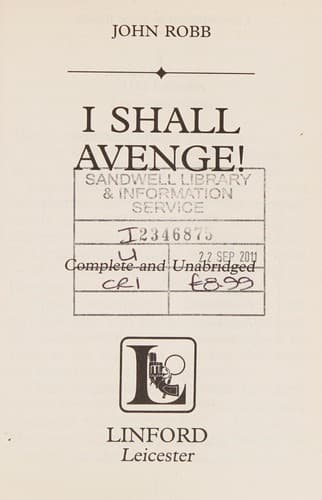 Tapa de I shall avenge!