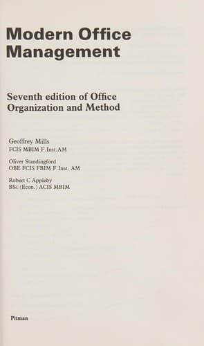 Tapa de Modern Office Management