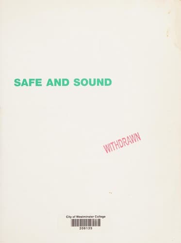 Tapa de Safe and sound
