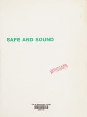 Tapa de Safe and sound
