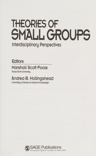Tapa de Theories of small groups