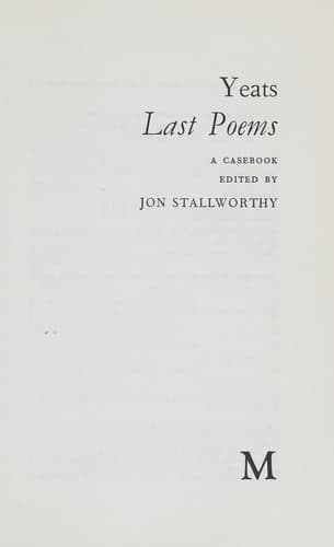 Tapa de Yeats last poems