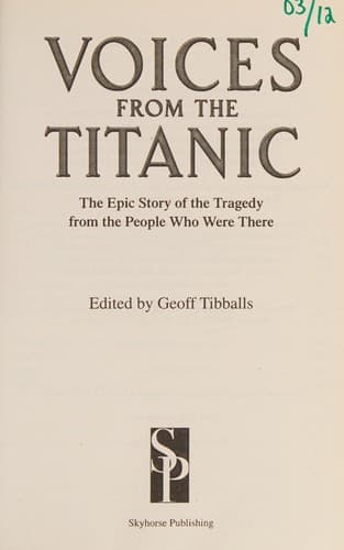 Tapa de Voices from the Titanic
