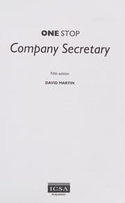 Tapa de One stop company secretary