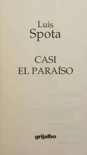 Tapa de Casi el Paraiso