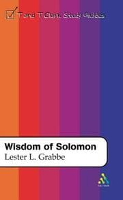 Tapa de Wisdom of Solomon (T & T Clark Study Guides)