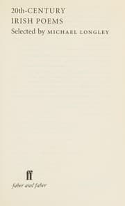 Tapa de 20th Century Irish Poems (Poet to Poet)