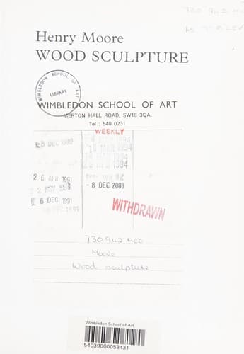 Tapa de Henry Moore, wood sculpture