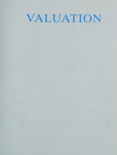 Tapa de Valuation