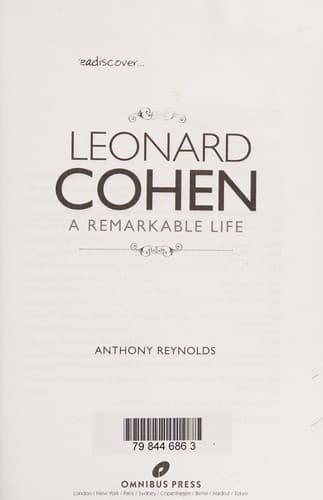 Tapa de Leonard Cohen