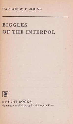 Tapa de Biggles of theInterpol