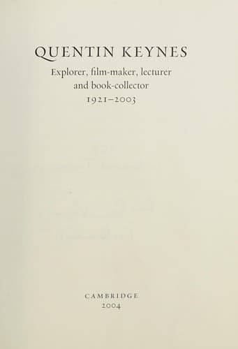 Tapa de Quentin Keynes