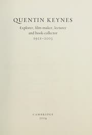 Tapa de Quentin Keynes