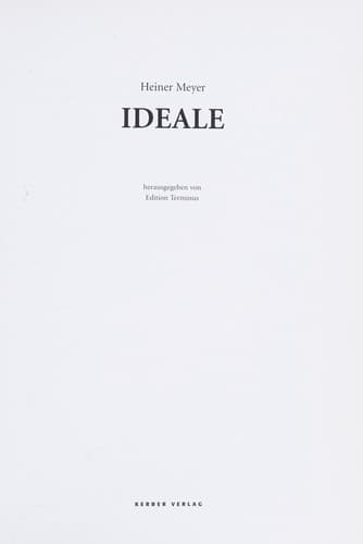 Tapa de Heiner Meyer - Ideale
