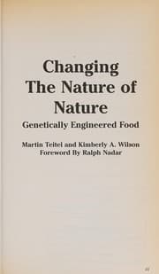 Tapa de Changing the nature of food