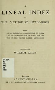 Tapa de A lineal index to the Methodist hymn-book