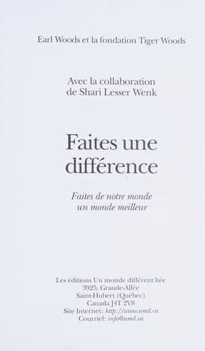 Tapa de Faites une différence