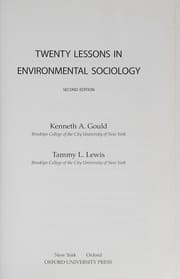 Tapa de Twenty Lessons in Environmental Sociology