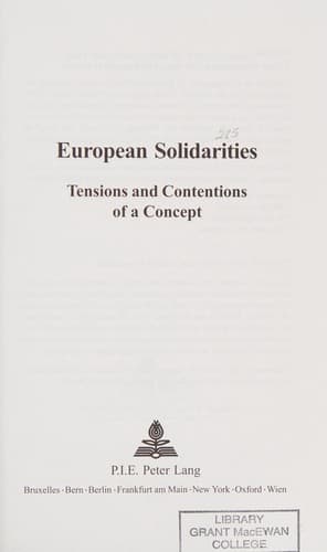 Tapa de European solidarities