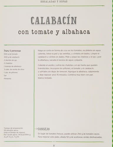Tapa de Cocina vegetariana