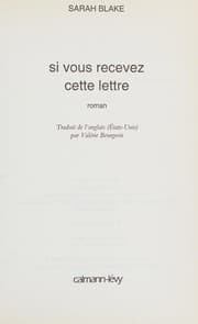 Tapa de Si vous recevez cette lettre