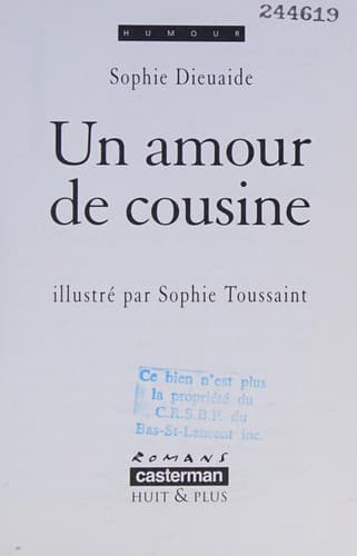 Tapa de Un amour de cousine