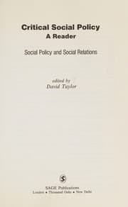 Tapa de Critical social policy