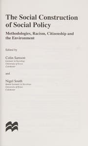 Tapa de The social construction of social policy