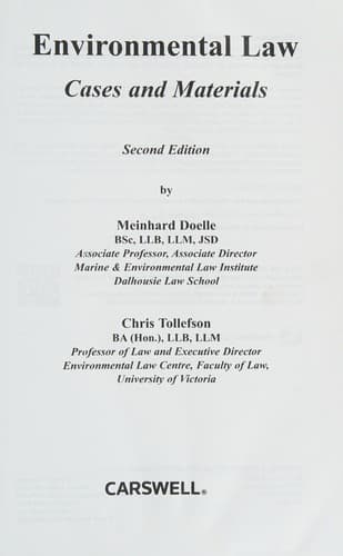 Tapa de Environmental law