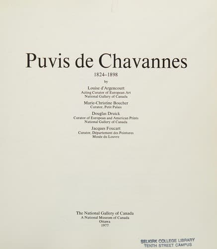 Tapa de Puvis de Chavannes